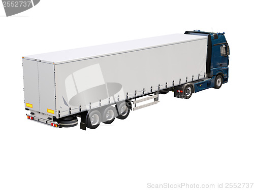 Image of Semi-trailer truck isolated