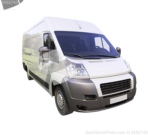 Image of White commercial delivery van