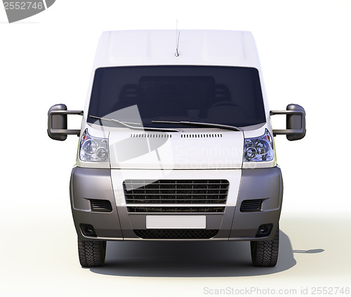 Image of White commercial delivery van