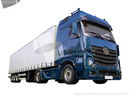 Image of Semi-trailer truck isolated