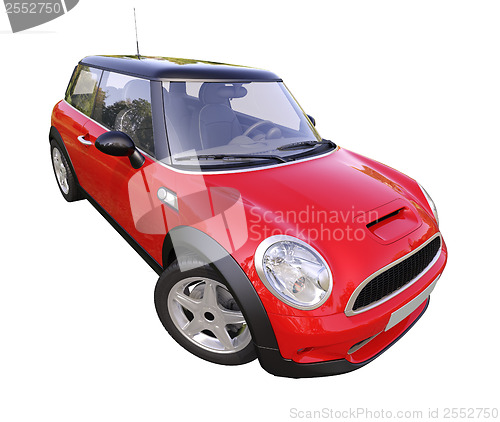 Image of Modern compact car isolated