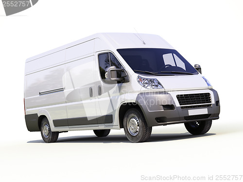 Image of White commercial delivery van