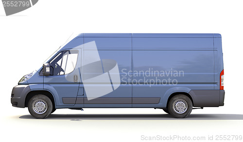 Image of Blue commercial delivery van