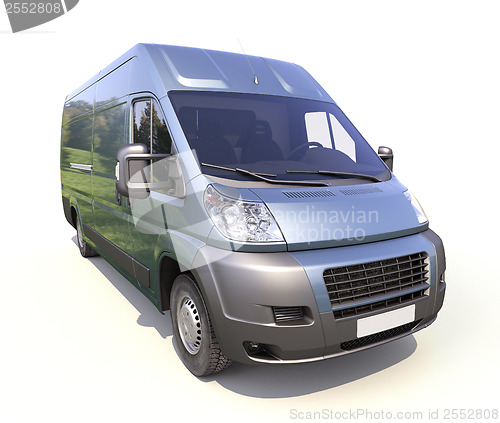 Image of Blue commercial delivery van