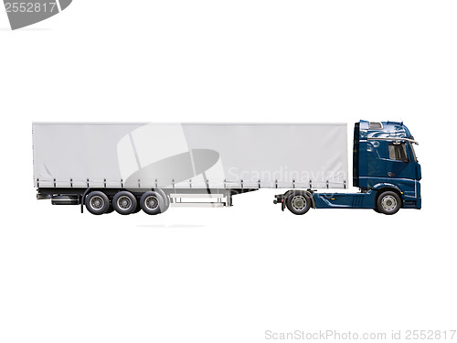 Image of Semi-trailer truck isolated