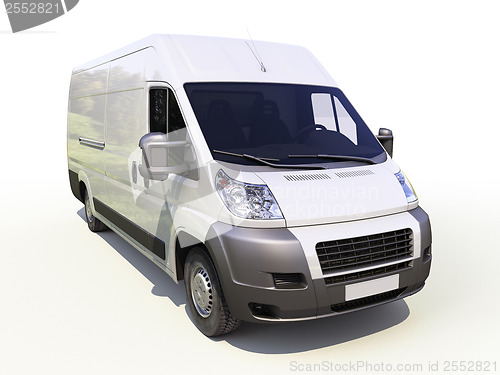 Image of White commercial delivery van