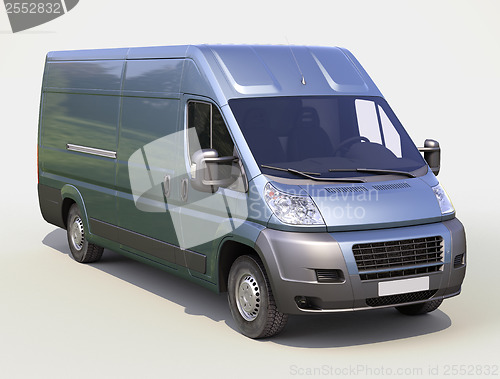 Image of Blue commercial delivery van