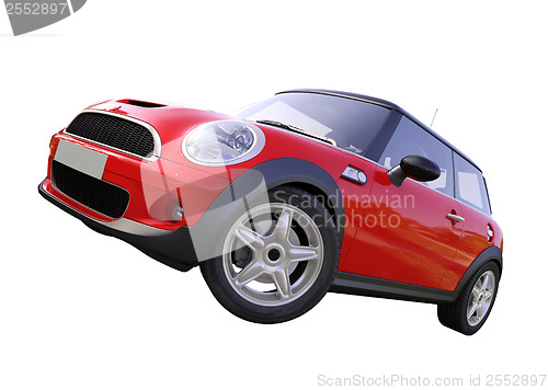 Image of Modern compact car isolated