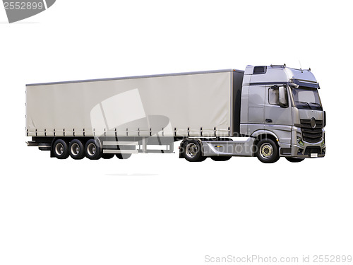 Image of Semi-trailer truck isolated