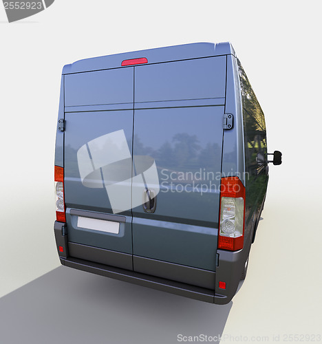 Image of Blue commercial delivery van