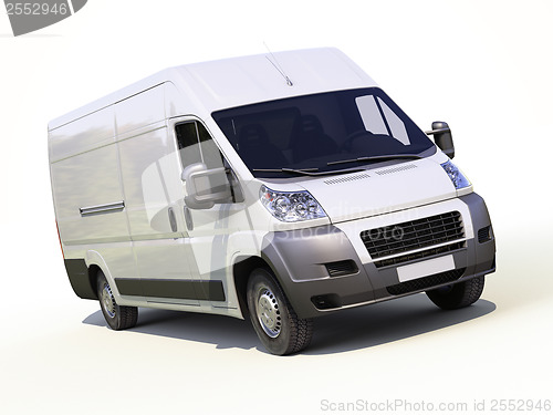 Image of White commercial delivery van