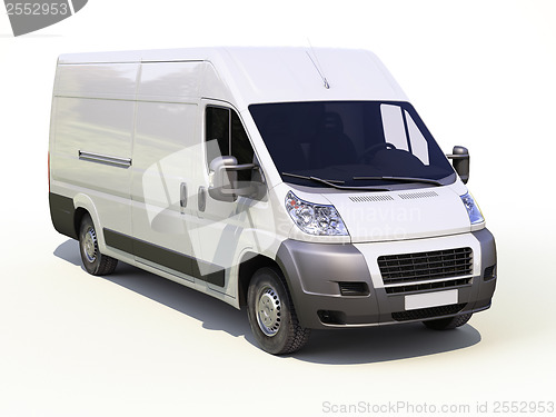 Image of White commercial delivery van