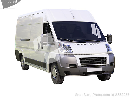 Image of White commercial delivery van