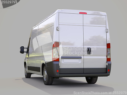 Image of White commercial delivery van