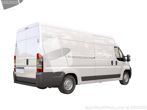 Image of White commercial delivery van