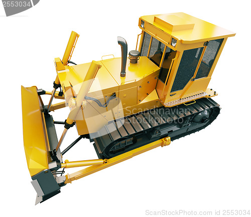 Image of Heavy crawler bulldozer  isolated 