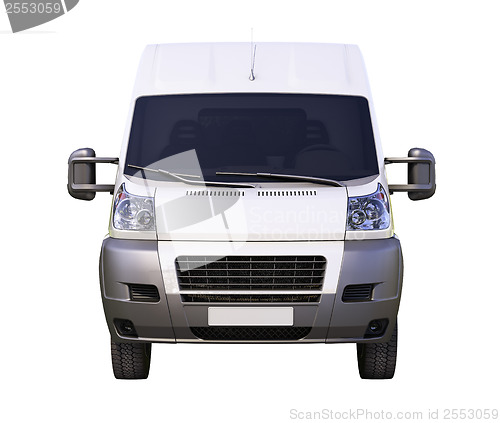 Image of White commercial delivery van