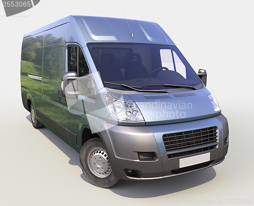 Image of Blue commercial delivery van