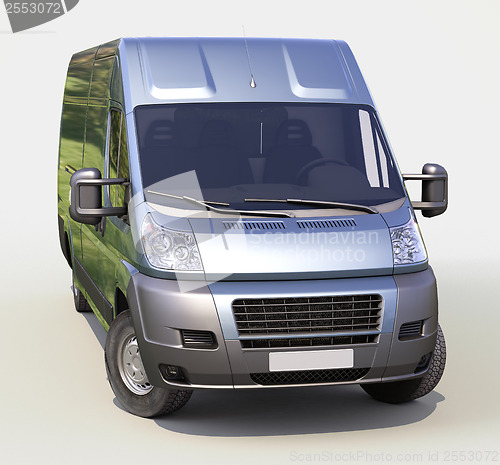 Image of Blue commercial delivery van