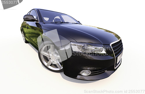 Image of Modern car on a light background