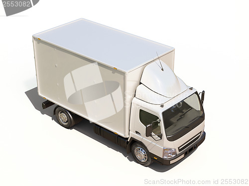 Image of White commercial delivery truck