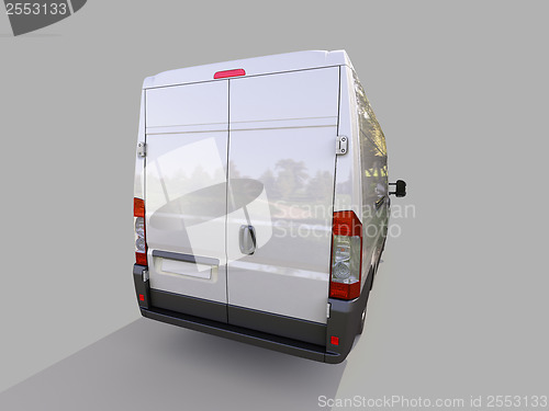 Image of White commercial delivery van