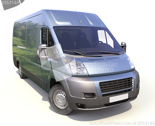 Image of Blue commercial delivery van