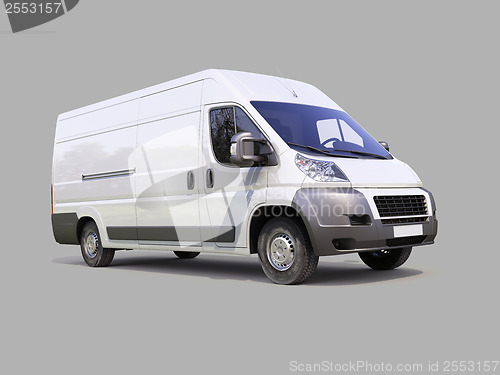 Image of White commercial delivery van