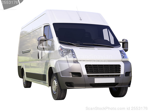 Image of White commercial delivery van