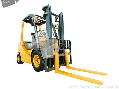 Image of Forklift truck isolated