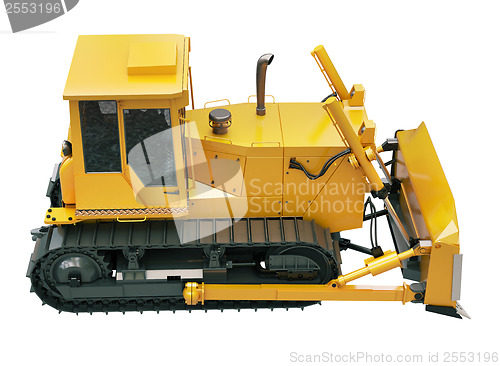 Image of Heavy crawler bulldozer  isolated 