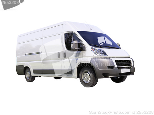 Image of White commercial delivery van