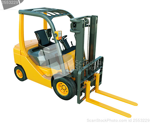 Image of Forklift truck isolated