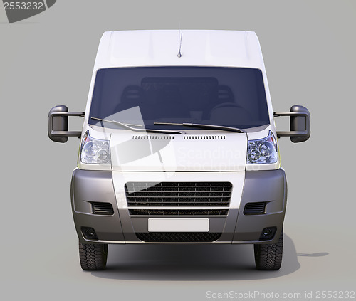 Image of White commercial delivery van