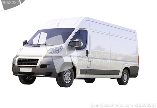 Image of White commercial delivery van