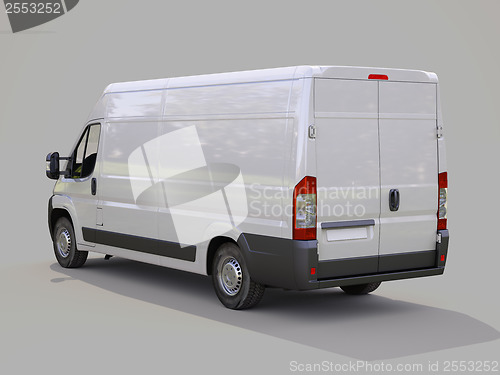 Image of White commercial delivery van