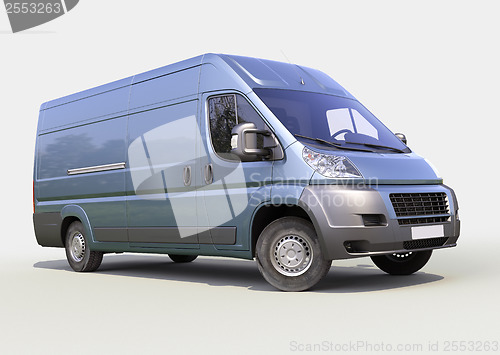 Image of Blue commercial delivery van