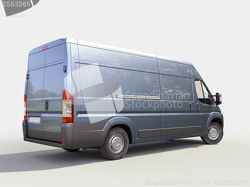 Image of Blue commercial delivery van