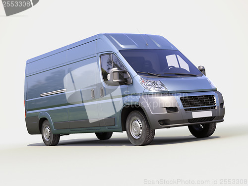 Image of Blue commercial delivery van