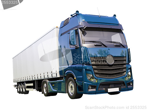 Image of Semi-trailer truck isolated