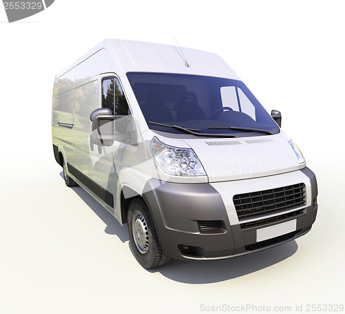 Image of White commercial delivery van