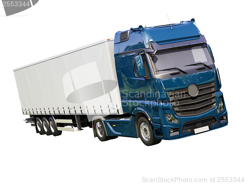 Image of Semi-trailer truck isolated