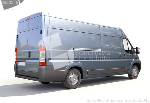 Image of Blue commercial delivery van