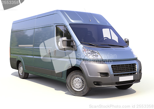 Image of Blue commercial delivery van