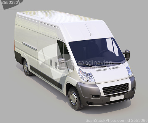 Image of White commercial delivery van