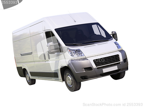 Image of White commercial delivery van