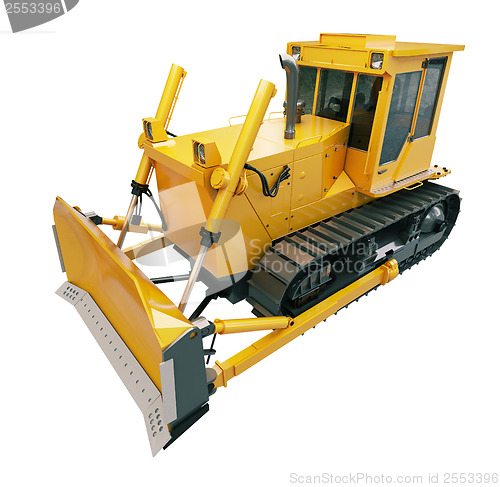 Image of Heavy crawler bulldozer  isolated 