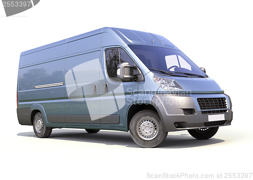 Image of Blue commercial delivery van