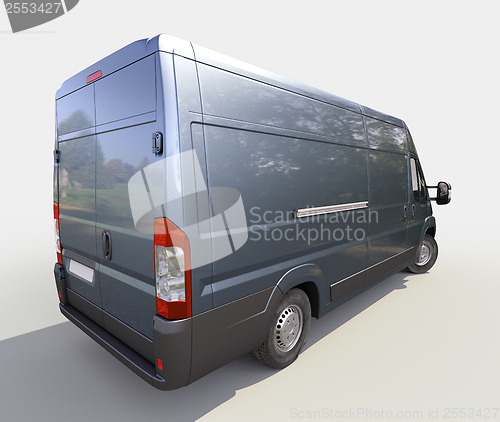 Image of Blue commercial delivery van