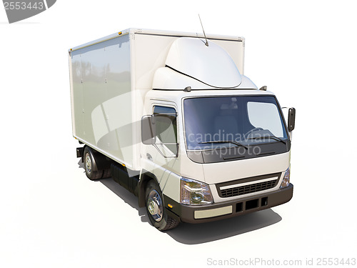 Image of White commercial delivery truck